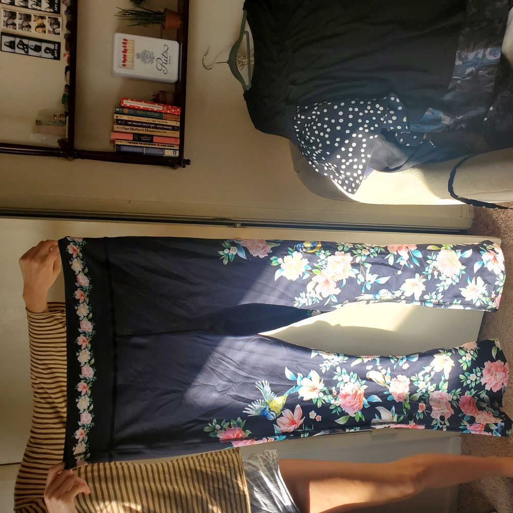 Floral Print Wide-Leg Pants